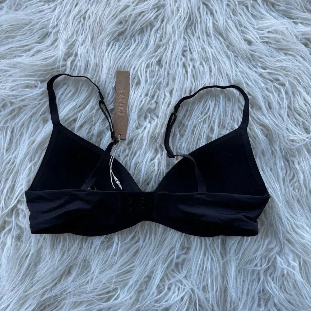 Skims Wireless Form Pushup Plunge Bra Onyx Size 32B - Picture 4 of 6